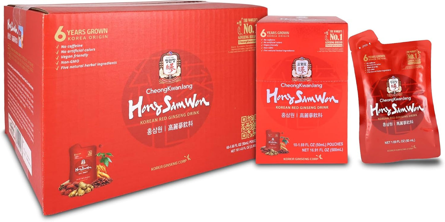 CheongKwanJang Hong Sam Won Korean Red Ginseng Drinks 60P