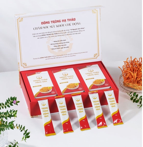 Dong Thao NAM - Pack 30, Cordyceps Militaris and Red Ginseng Powder