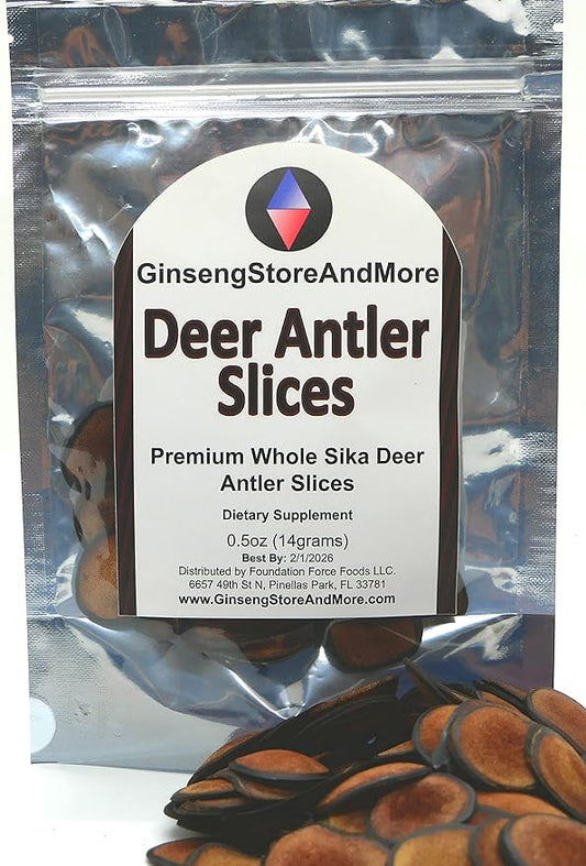 Deer Antler Slices | Antler Velvet | Whole Slices | Sika Deer Antler | Lu Rong |