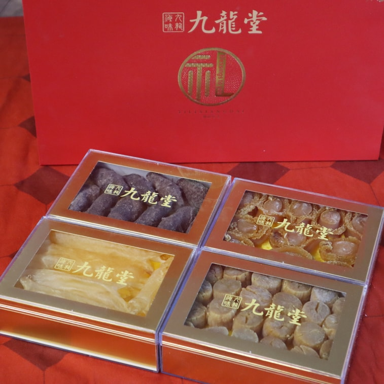 Premium Dried Seafood Gift Box Sea Cucumber Abalone Dried Scallop Fish Maw